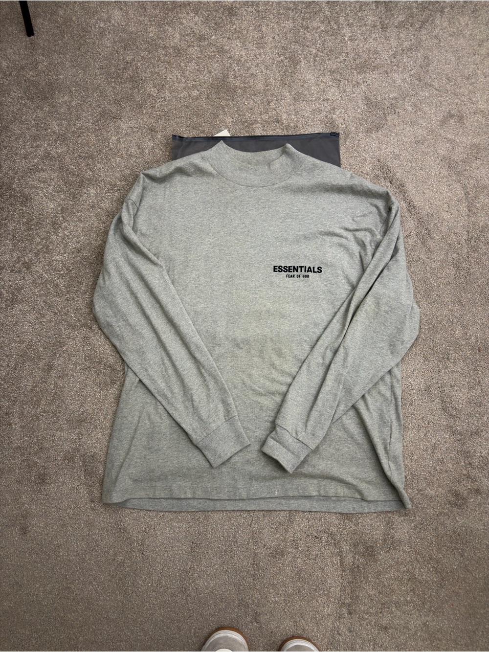 Fear of God Essentials Long Sleeve Crew - Heather Gray